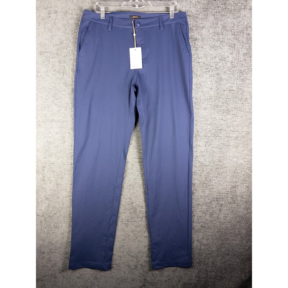 NEW Quince Mens Performance Pants 34x34‎ Blue Flat Front Straight Casual